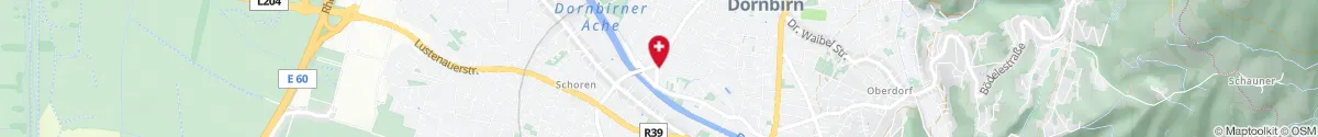 Kartendarstellung des Standorts für Oswald-Apotheke in 6850 Dornbirn